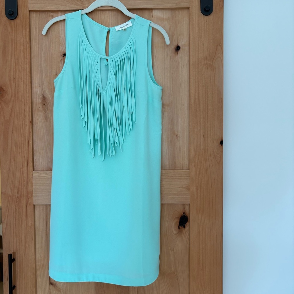 Sugarlips Sheath Mini Dress with Fringe